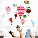 【天天特价】卡通热气球 儿童房放飞梦想 客厅卧室墙贴画糖果天空