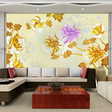 热销3d大型壁画无纺布艺术环保进口墙纸 复古电视沙发房间背景墙