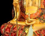 宝成佛具佛教用品台湾宝华68cm地藏王菩萨纯铜佛像彩绘娑婆三圣