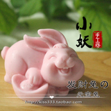 B1485diy创意兔子手工香皂软硅矽胶磨模具巧克力翻糖布丁果冻滴胶