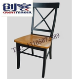 北欧/宜家实木餐椅咖啡厅茶室餐桌椅休闲椅靠背椅原木咖啡椅
