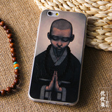 禅师和尚 原创意苹果6s iphone6 case手机壳 猴子硅胶浮雕保护套