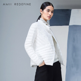 正品Amii Redefine冬季常规大码立领白鹅绒女装羽绒服61542207