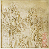 砂岩浮雕壁画山水画砂岩电视背景墙 沙发背景浮雕装饰大厅装饰