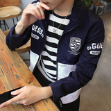 2016春季新款男士夹克衫 立领潮男休闲修身冬季外套韩版青年外衣