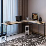电脑桌台式家用办公桌书桌书柜现代简约简易钢木转角电脑桌正品牌