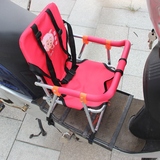 孩婴儿童宝宝电瓶电动自行车女小式摩托踏板前置安全座椅折叠座椅