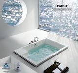 德国CARST卡司德1.85米长方形嵌入式大浴缸/双人按摩浴缸QR-8019