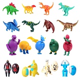 儿童益智拼装玩具套装 慈母龙龟龙战龙 变形恐龙蛋奥特蛋模型17款