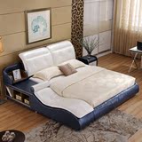 欧式床小户型双人床1.8米软体床储物床现代简约真皮床榻榻米床