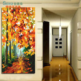 丝蒂奇现代欧式家居挂画 玄关走廊装饰油画 时尚抽象画 浪漫秋天