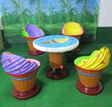 玻璃钢特色坐椅创意凳子桌子雕塑学校幼儿园林饭店景观装饰品摆件