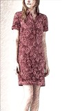 正品博柏利Burberry女士花卉蕾丝衬衫式连衣裙40154031法国代购