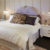 欧式床 1.8米双人床新古典实木床布艺床公主床软包雕花床样板房床