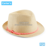 现货美国Carter's正品代购女宝男宝儿童婴儿草帽盆帽夏款遮阳防晒