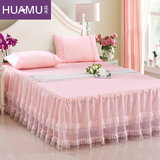 花木公主风蕾丝床裙 韩版可爱床单床罩床笠床垫保护套1.5/1.8米床