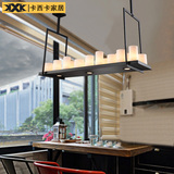 复古酒吧吧台吊灯 工业风美式餐厅客厅咖啡厅创意个性烛台长方形