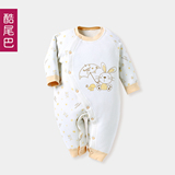 婴儿连体衣冬加厚 0-1岁男女宝宝衣服装 纯棉婴儿哈衣爬服秋冬装