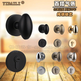 台湾黑色球形锁 简约美式室内门把手 简欧卧室房门锁球形分体锁具