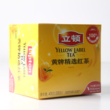 促销 Lipton立顿黄牌 精选红茶包200袋 泡茶叶400g盒装办公室冲泡