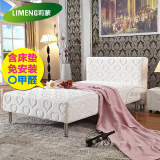 韩式简约单人床1.2米宽创意实木床1米2青少年小床成人双人床1.5米