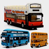 mt儿童玩具车合金双层公交车伦敦巴士仿真汽车模型音乐回力车汽车