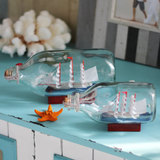 地中海做旧风格漂流瓶许愿瓶礼品 创意DIY瓶中帆船工艺品装饰摆设