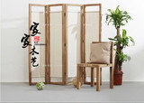 新中式古典屏风客厅玄关半透明真丝屏风会所装饰隔断卧室折叠屏