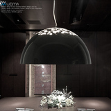 维玛 北欧烤漆简约现代创意大吊灯雕花铁艺黑白客厅卧室书房餐厅