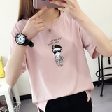 短袖t恤韩国卡通人物春夏装夏季韩范体恤小衫2016新款潮女装体恤