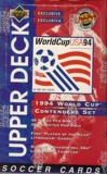 足球球星盒卡UPPER DECK发行1994世界杯 未拆封原盒盒卡装36包