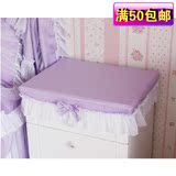 纯棉蕾丝床头柜罩 桌布 凳子罩 盖巾防尘罩紫色公主梦
