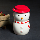 现货 星巴克STARBUCKS 2015圣诞节雪人糖果/咖啡豆储存壶/盒/罐