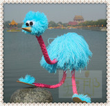中国木偶毛线鸵鸟提线玩偶益智线偶玩具，送给小朋友玩儿