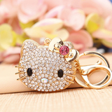 水钻可爱hello kitty猫汽车钥匙扣女包挂件钥匙链圈韩国创意礼品