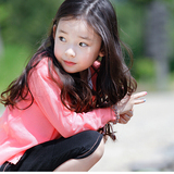 2015秋新款韩国童装女童纯棉防晒衣中大童空调开衫儿童亲子针织衫