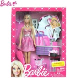 正品 美泰Barbie芭比娃娃女孩套装玩具 BCF84芭比女孩之长发套装