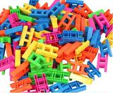 3C认证塑料拼插组合楼梯H形积木3-5岁幼儿园儿童宝宝益智玩具