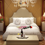 现代北欧宜家布艺床 美式床布床1.8米双人床软床公主床高档酒店床