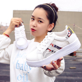 夏季休闲女鞋韩版学生运动板鞋白色球鞋透气网鞋女系带小白鞋单鞋