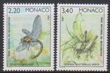 摩纳哥1987年昆虫-蜻蜓等邮票2枚