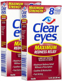 美国 Clear Eyes Maximum Redness Relief 强效去血丝眼药水 30ML