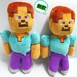 包邮正品我的世界Minecraft 官方版Steve僵尸毛绒公仔玩偶玩具