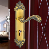 门锁室内 卧室房门锁青古铜把手锁实木门欧式大门锁高档大气门锁