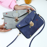 可兰可薇新款手机包女包韩版印花手机包斜挎单肩小包包迷你零钱包