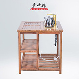 鸡翅木家具可移动茶水柜红木小茶几 中式功夫茶桌小户型茶台实木