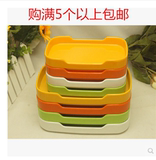 加厚自助火锅菜盘日韩式烤肉盘密胺餐具塑料长方形烧烤盘子彩色