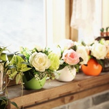 假花客厅摆设餐桌花娟花冰箱上的摆件塑胶花室内装饰花卉仿真花束