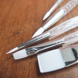 韩国Artist画笔 多规格水粉/水彩/油画笔(五支装)白色 水晶透明杆
