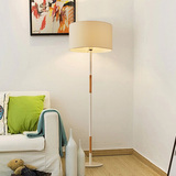 北欧宜家设计师led简约落地灯书房卧室客厅创意实木现代落地台灯